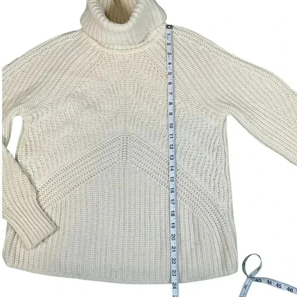 Autograph M&S Chunky Knit Turtle Neck Sweater Wool Blend Cream Size 12 Used - Picture 10 of 15